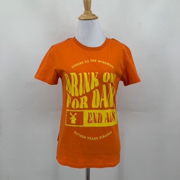 Dutch Bros T Shirt Womens S Small Orange Cotton Short Sleeve Crew Tee End ALS - Picture 2 of 12